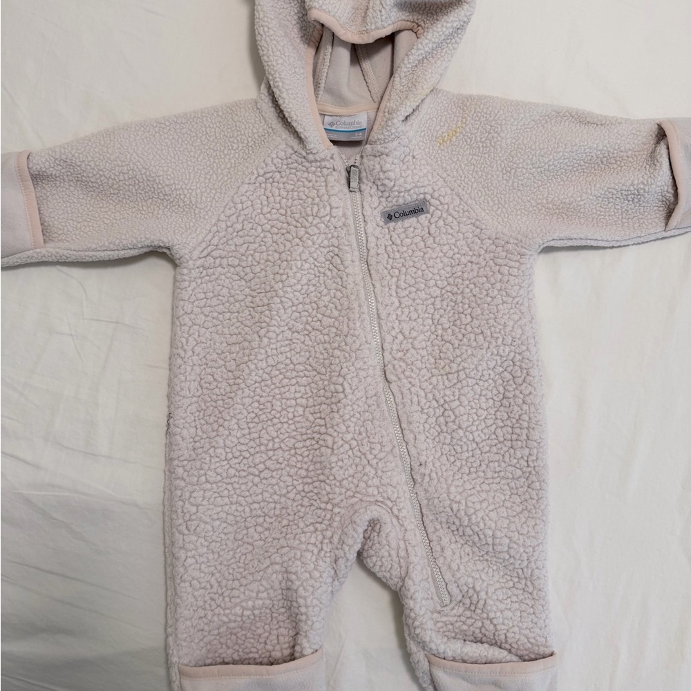 Columbia Infant Cozy Fleece One-Piece Hoodie - beige